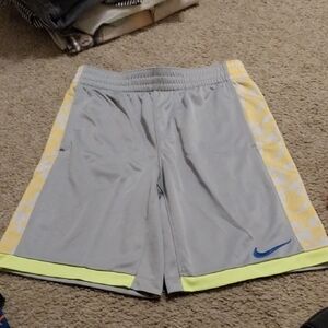 Nike Gray Shorts with Yellow Accents